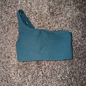 Lululemon teal One-Shoulder Sports Bra